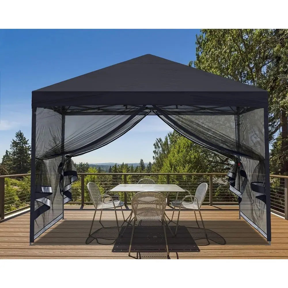 10x10 Outdoor Netting Setup with Black Walls