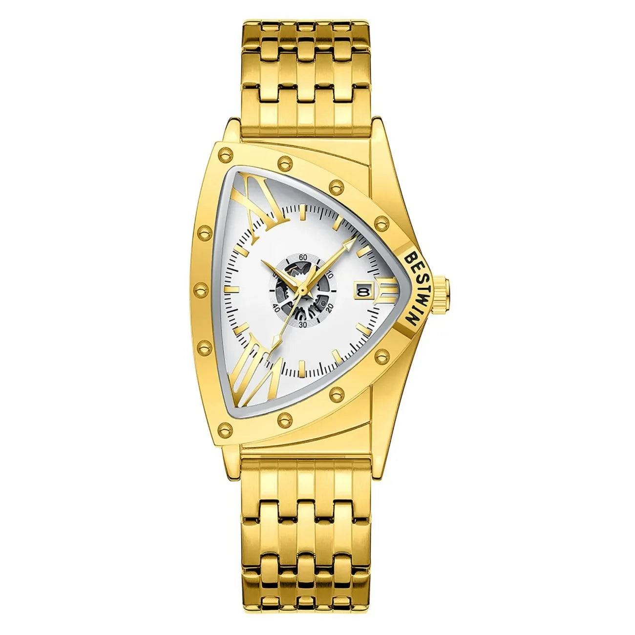 Men Watches Unique Design Top Brand Luxury Men's Wrist Watches Quartz Wristwatch Fashion Male Clock Stainless Steel Band