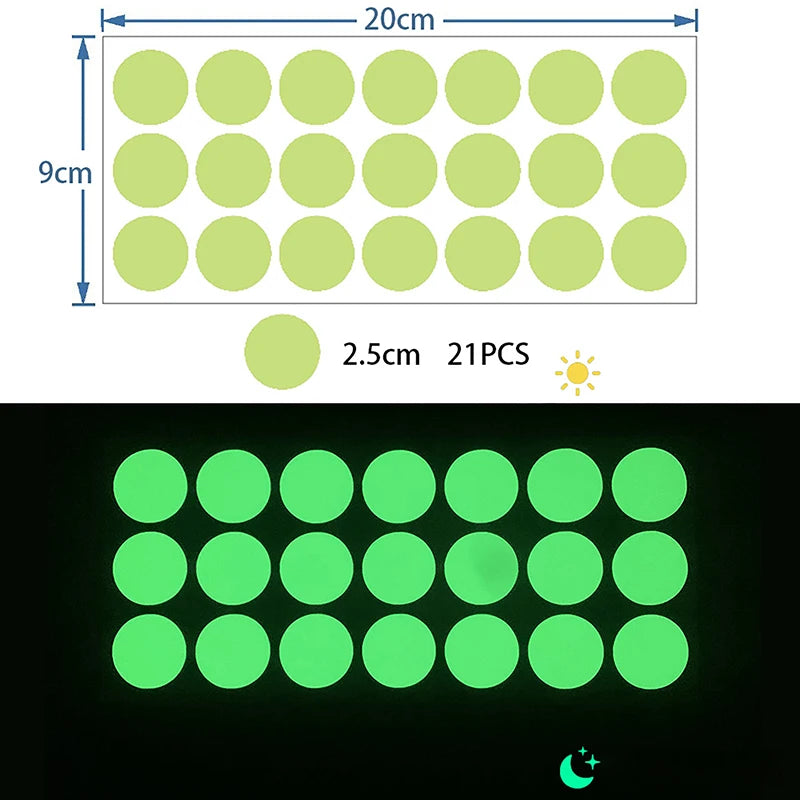 Luminous Dots Wall Stickers Fluorescent Home Children's Room Wall DIY Self-adhesive Decorative Glow In The Dark Stickers
