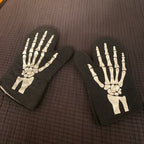 halloween Skeleton Hand Soft Oven Mitt set Housewarming Pot Gift Holder Hostess Dad Room Decoration halloween Party Supplies