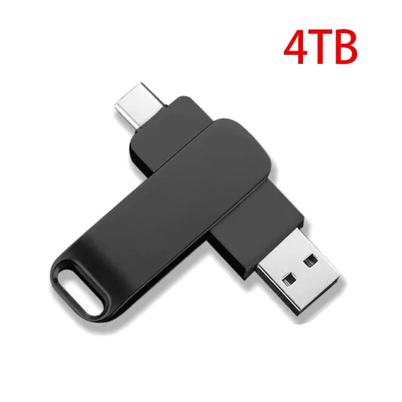 64TB USB 3.2 Flash Drives U Disk 2TB High Speed Metal Pendrive WaterProof Type-C Memoria USB Stick USB Drives 8TB 2TB 1TB 2026