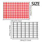 2PCS Disposable Black Checkered Tablecloth Plastic Tablecloth Birthday Party Outdoor Picnics Daily Household Use Table Cover