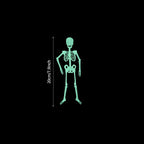 Scary Halloween Props Luminous Hanging Skeleton Halloween Party Home Outdoor Yard Garden Decoration Movable Glow Fake Skull