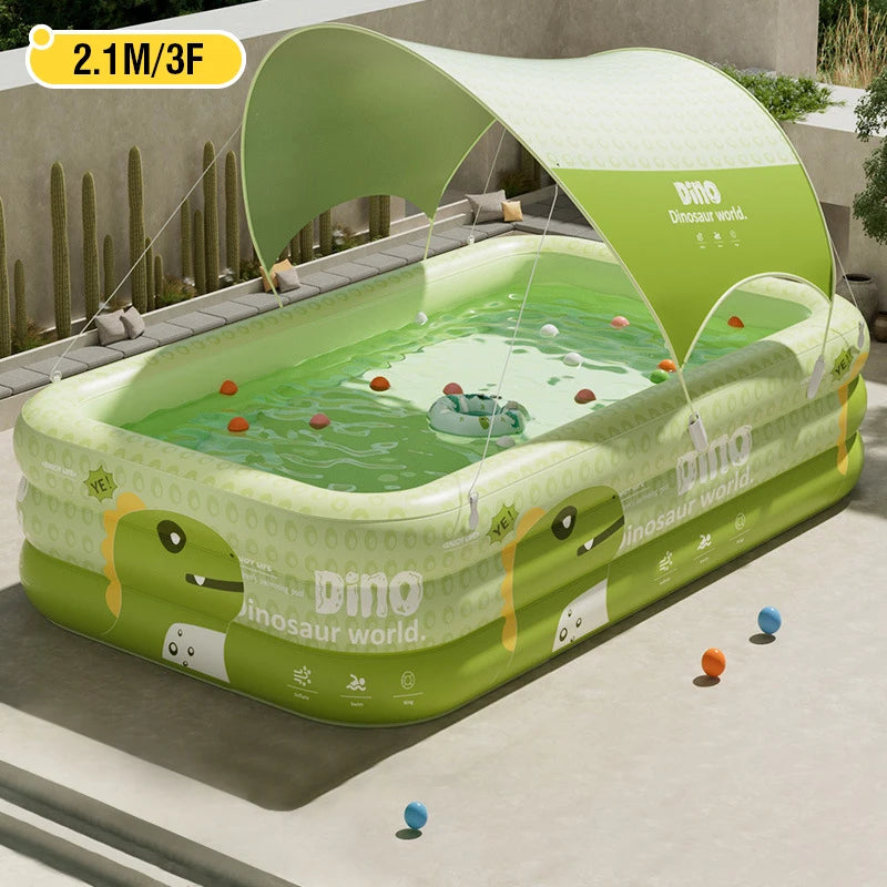 BIG Inflatable Swimming Pool baby Pools 2.6/2.1/1.8/1.5M Removable Above Ground  Children Large Family Party Pools Outdoor games