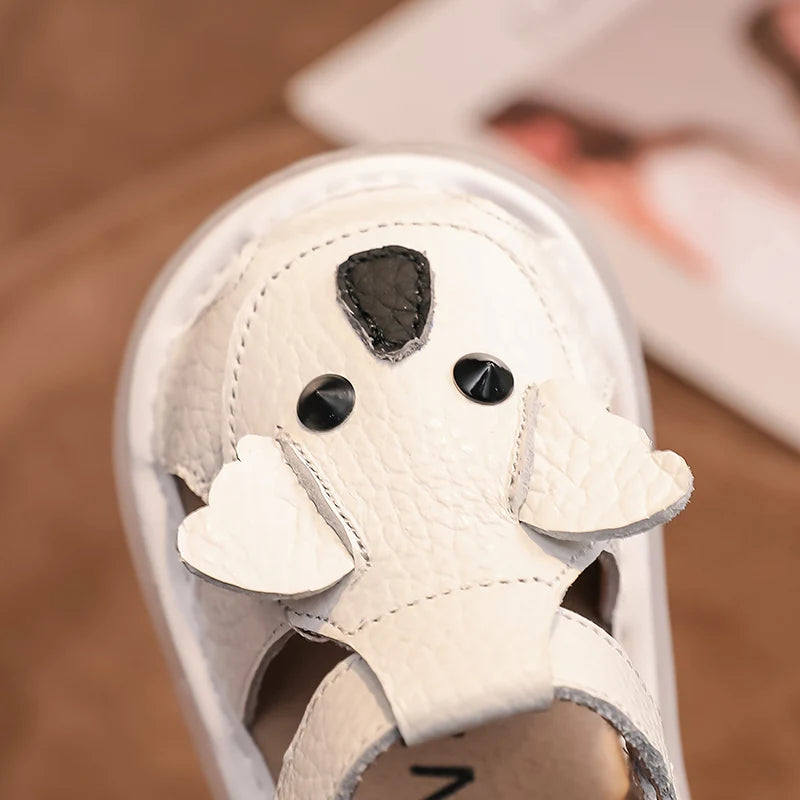 Summer Baby Girls Boys Sandals Soft Sole Anti Slip Infant Toddler Shoes Cartoon Kids Genuine Leather Shoes Child Beach Sandals
