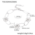Stainless Steel Chain Necklace Bracelet For Women 18k Gold Plated Waterproof Non Tarnish Women's Bracelets Necklaces Jewelry Set