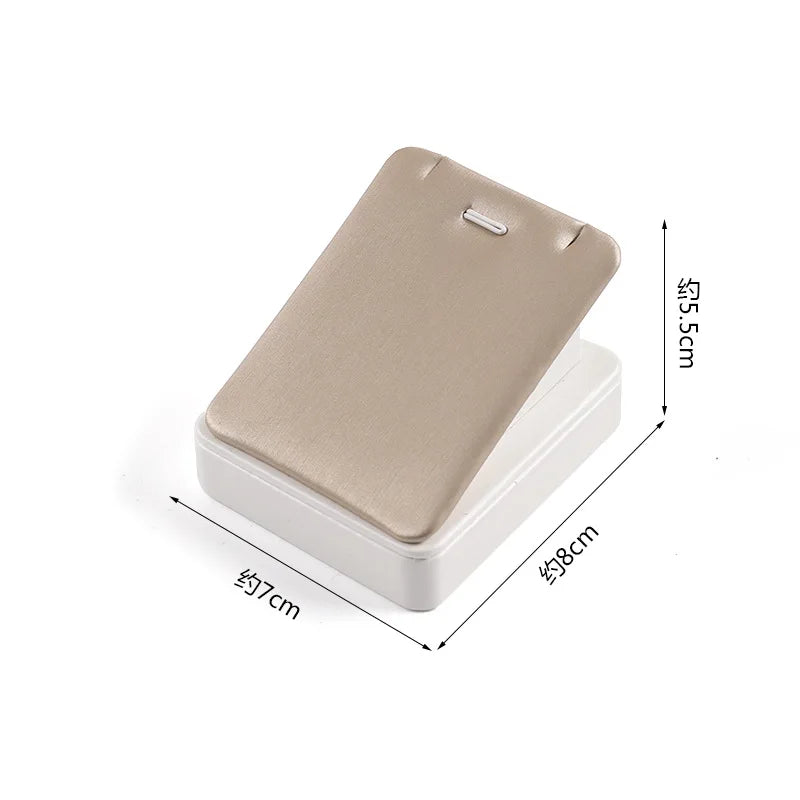Champagne Leather Jewelry Set for Earrings Rings Display Stand Storage Organizer for Fashion Women Bracelets Necklaces Tray
