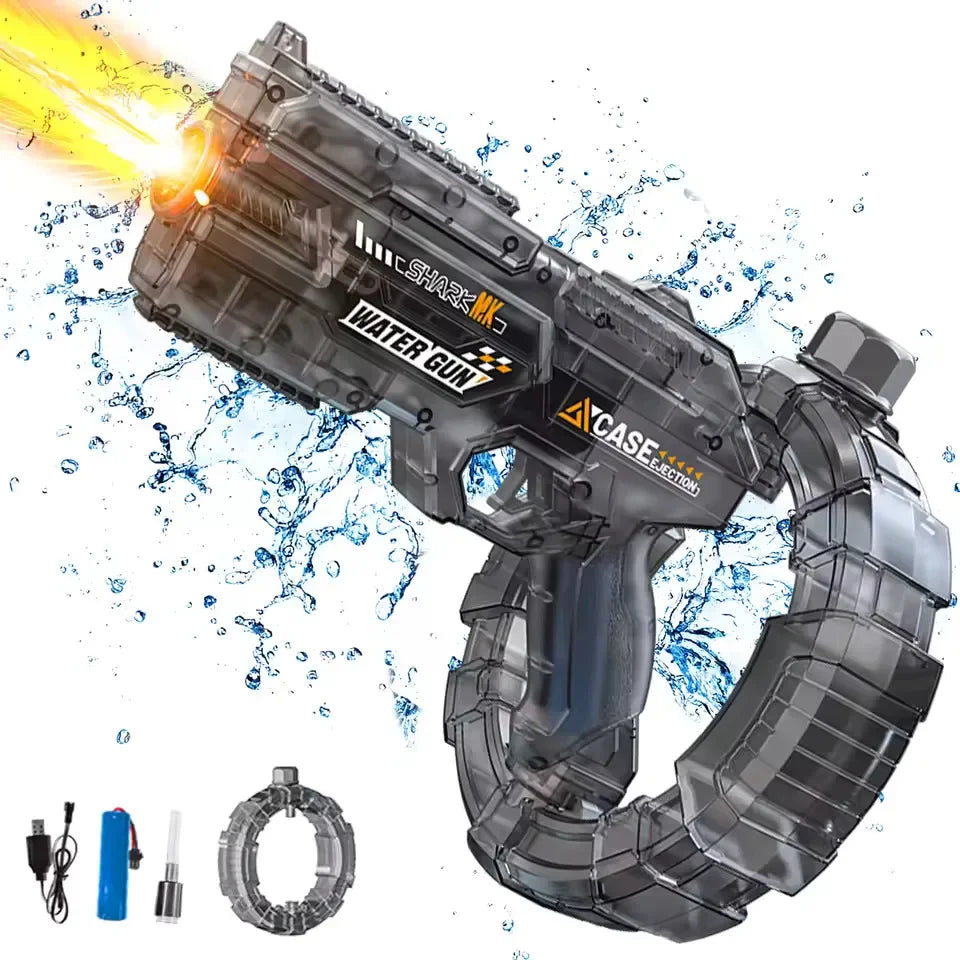 Electric Water Gun Rechargeable Automatic & Manual Spray Gun Capacity Range Up to 32 FT Range for Adults & Kids