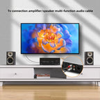 Double RCA audio cable, 2 pairs of RCA cables for computer, TV, amplifier, subwoofer, and speaker connection