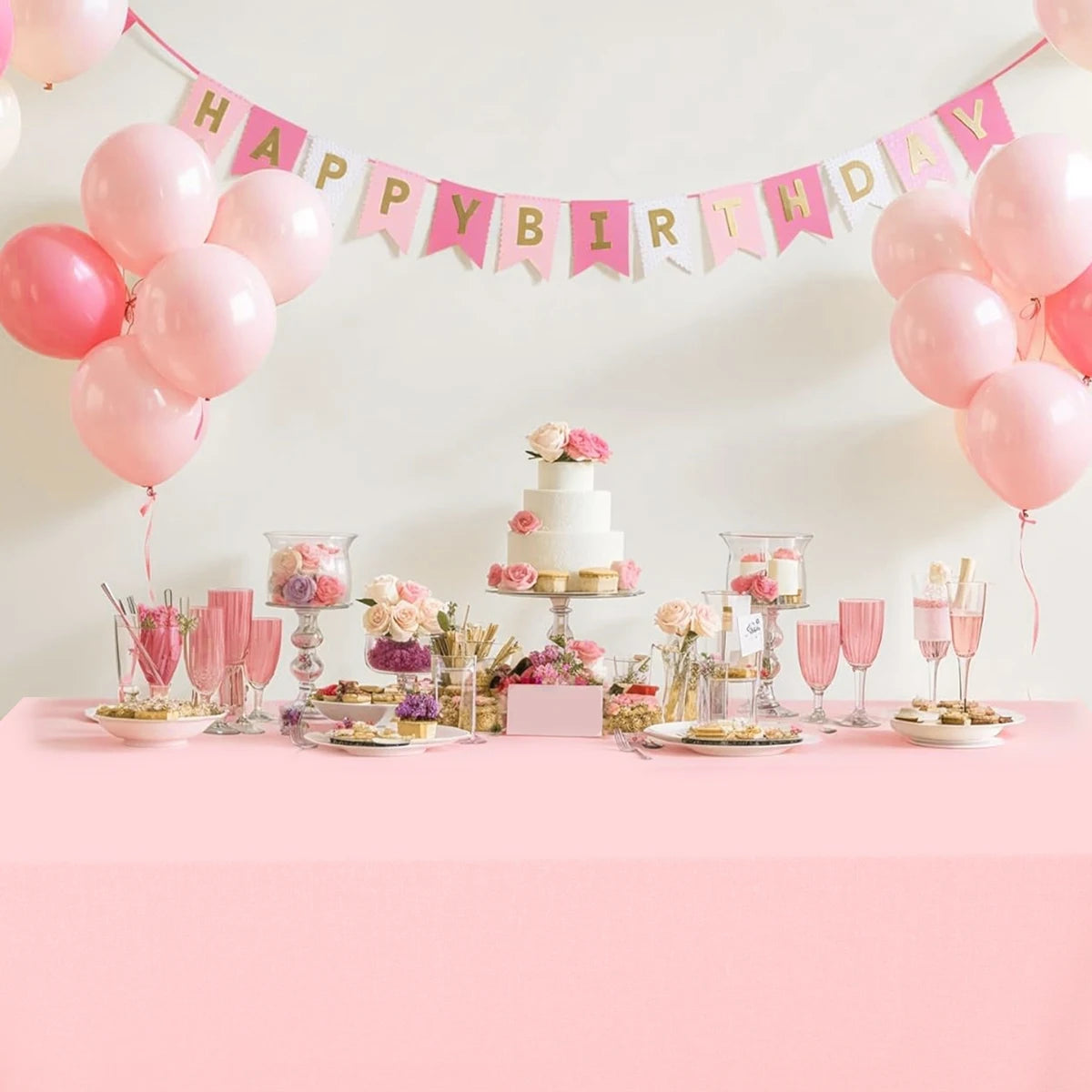 1/5pc Solid Color Plastic Tablecover 137×183 cm Rectangle Tablecloth for Birthday Party Wedding Picnic Table Decorations
