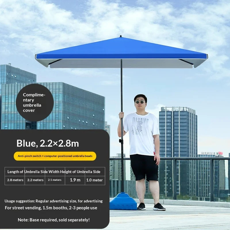 Heavy Duty Outdoor Market Umbrella Base Patio Square Stand Sun Rainproof UV Resistant Stable for All Weather Without a base
