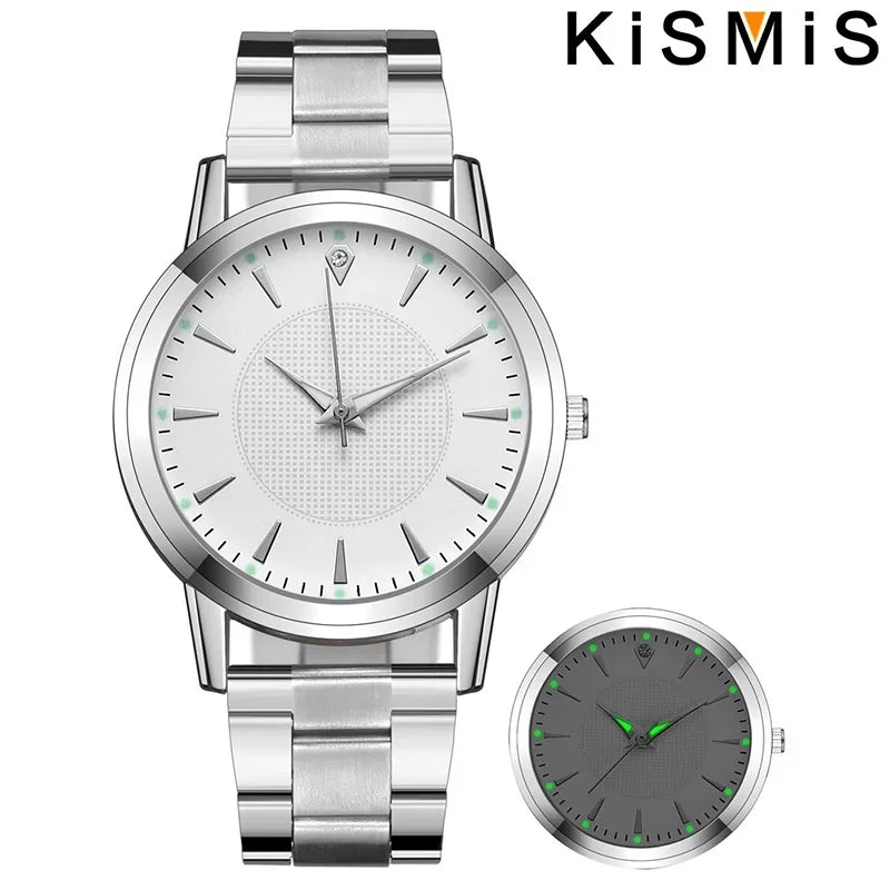 Matching Couples Luminous Steel Band Quartz Watches Gift Timepiece Fashion Watch for Men and Women