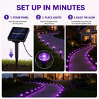 30 LED Outdoor Solar Ground Lights Warm White,Solar Garden Lights Outdoor,8 Modes Auto On/Off IP54 Waterproof ,Solar Lights Outdoor Decorative Landscape LED For Garden Patio Lawn Yard Backyard