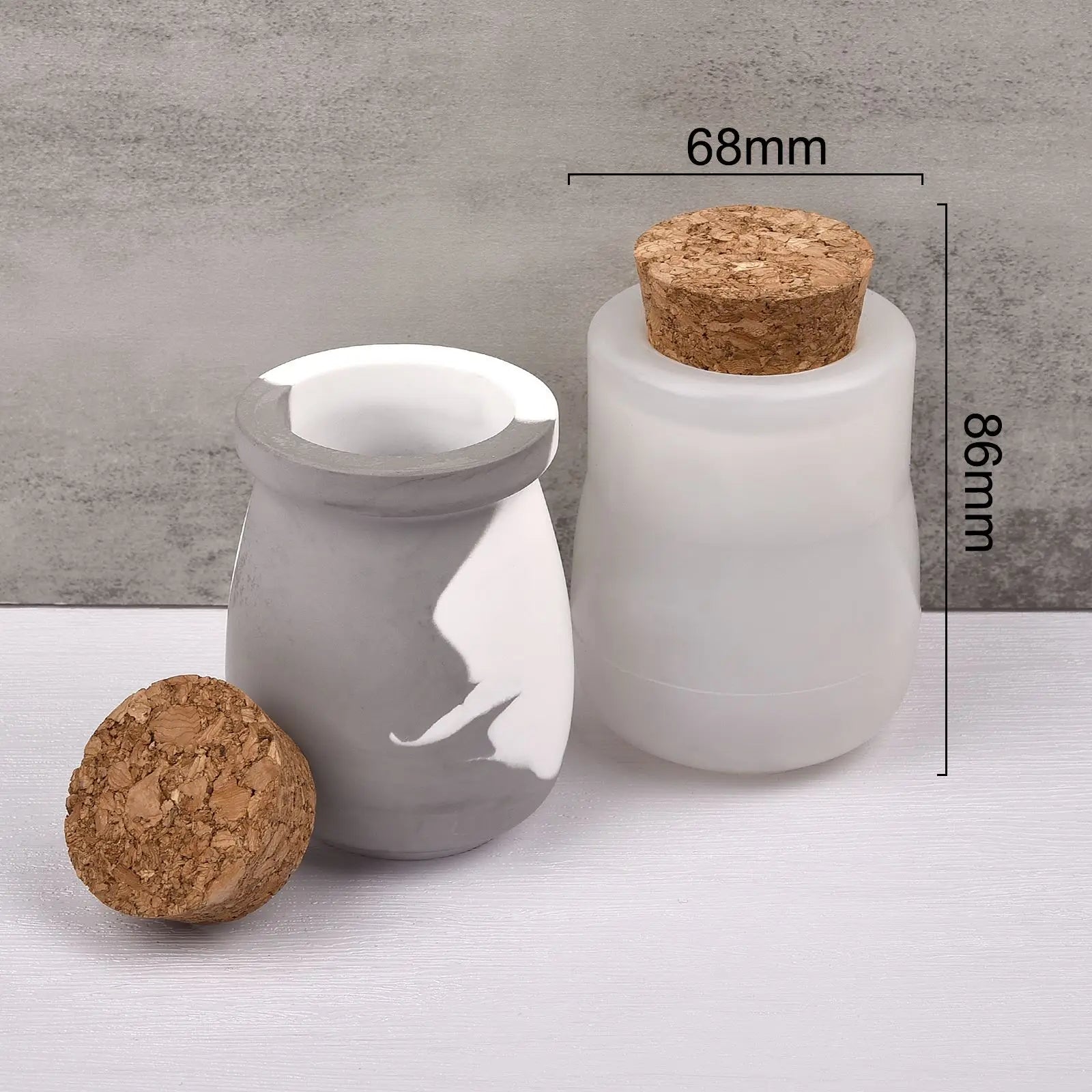 Silicone Mold For Cement With Lid Handmade Container Jars Box Resin Epoxy Mold Storage Box For DIY Jewelry Making Crafts