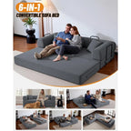 79" Boneless Convertible Futon Sleeper Sofa Bed for Living Room