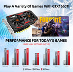 AIBOMAN Video Card GTX1660Ti 6GB GDDR6 192Bit 1530MHz GPU PCI-E 3.0 HDMI DP DVI Output Gaming Graphics Cards
