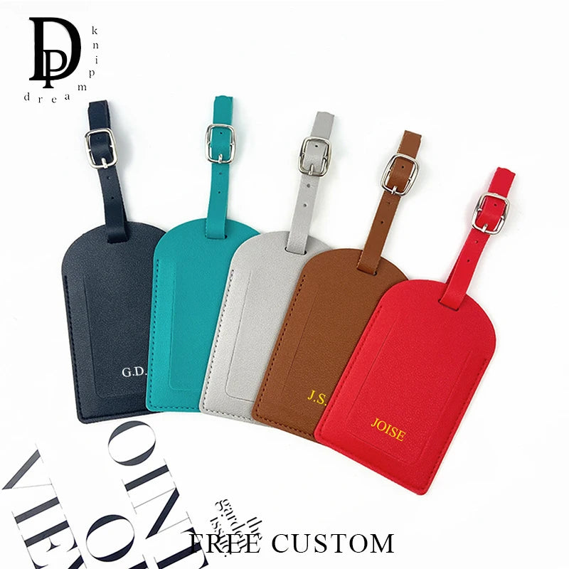 Travel Engrave Initials Luxury Luggage Tag Holiday Business Trip Suitcase Label Handbag Charm Custom Name Wholesale Wedding Gift