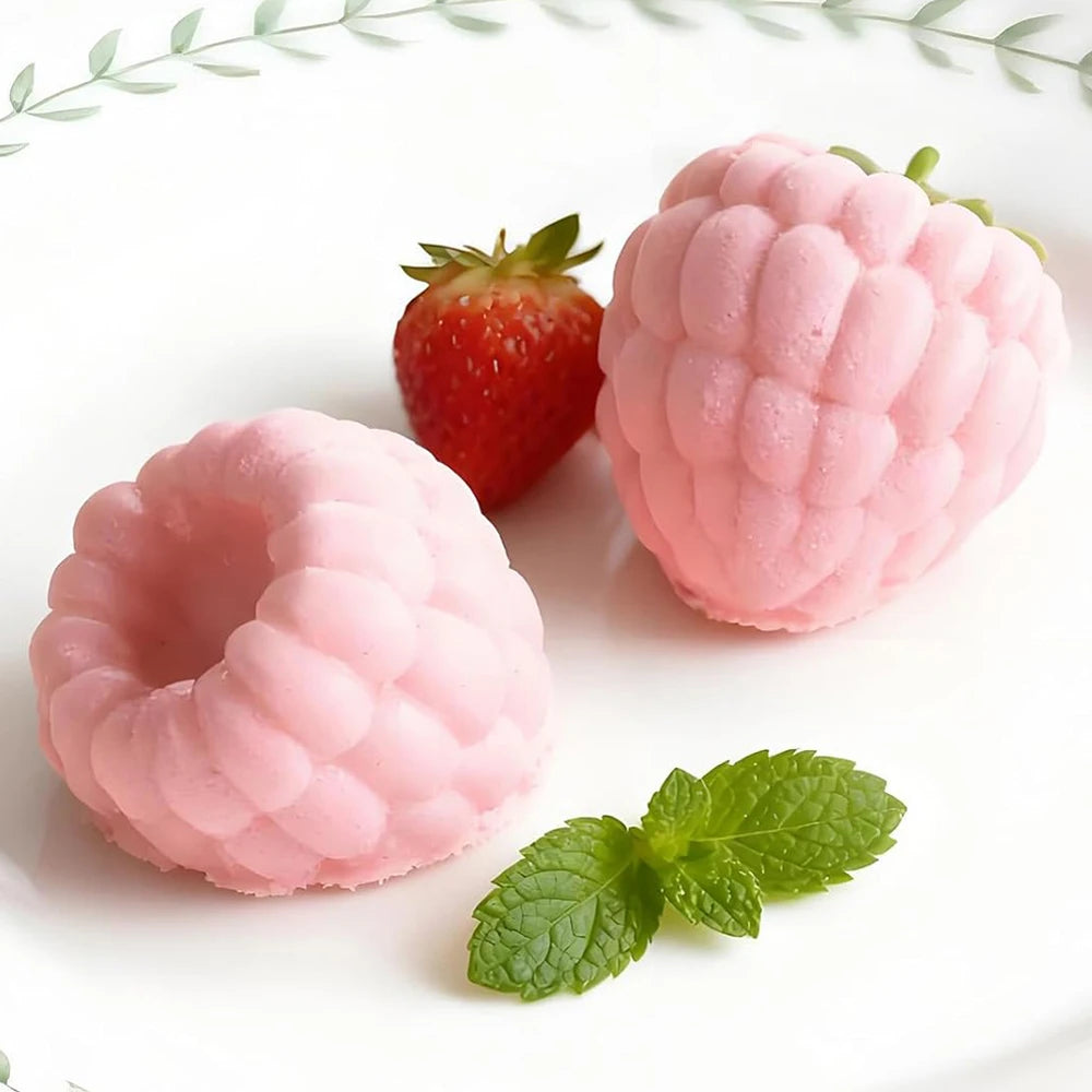 24 Cavity Raspberry Shape Silicone Mold for Cake Mousse Jelly Chocolate Pudding Dessert