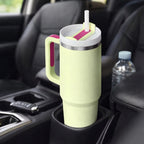 Insulated Tumbler with Handle and Straw Lid, 40oz Large Capacity Travel Mug, Stainless Steel Vacuum Cup for Hot Cold Drinks