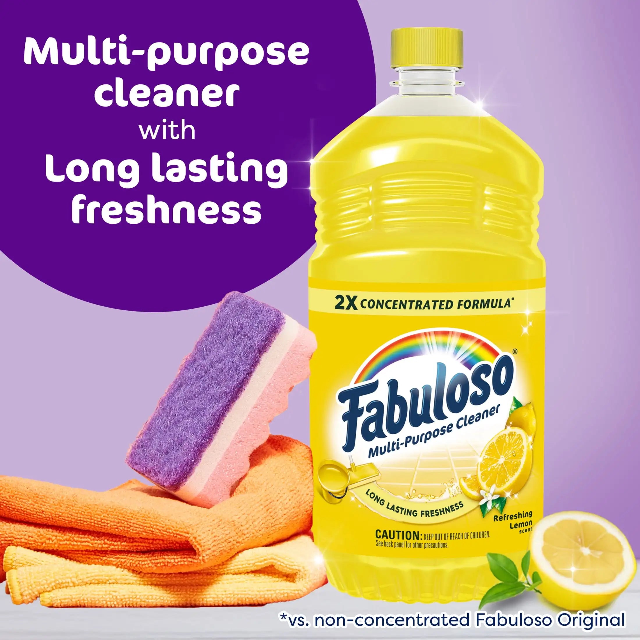 Household Favorite! | Large capacity | Multi-Purpose Cleaner Concentrate No Rinse Floor Cleaner Refreshing Lemon Scent  All-Purpose Cleaning Solution for Home Kitchen Bathroom Surfaces