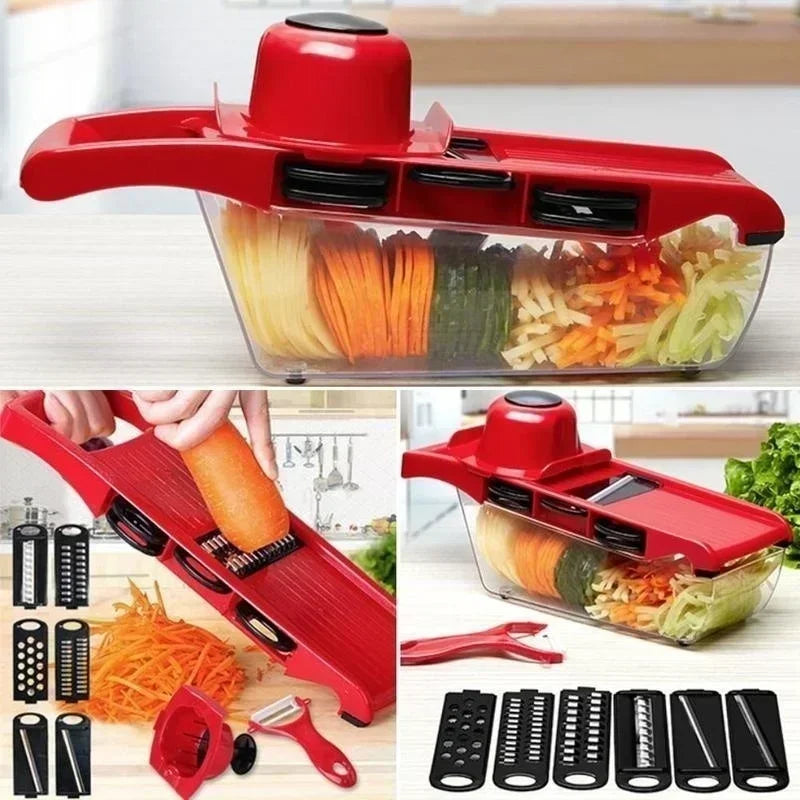 Multifu Vegetable Slicer Portable Vegetable Fruit Slicing Shredding Machine in The Kitchen Potato and Carrot Shredding Machine