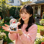 Christmas Crystal Ball Music Box Santa Claus Snow Globe Light Up Ornament Gift For Girlfriend Birthday Gift Desktop Decor