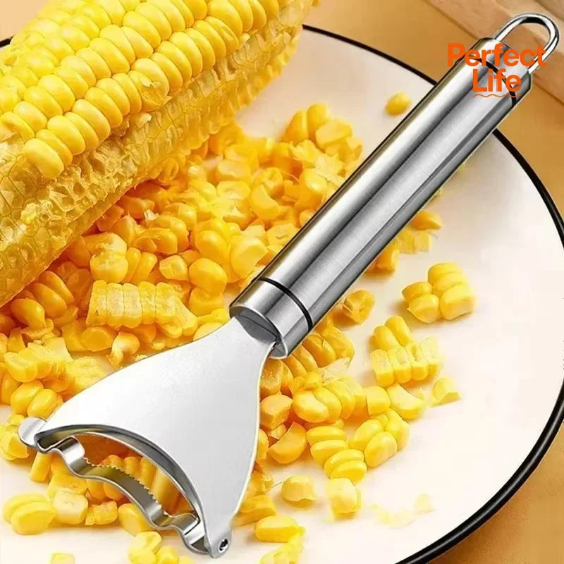 Manual Corncob Shaver Stainless Steel Corn Stripper Fruit Cutter Strippers Melon Fruit Pelling Corn Cutter Kitchen Accessories