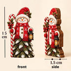 2026 Christmas Wooden Ornaments Holiday Desktop Decoration Snowman Santa Claus Witch Character Ornament Home Furnishings