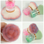 Nail Art Dust Brush for Nails Plastic Handle Powder Remove Soft Cleaning Nail Brush For Manicure Gel Nail Accessories Tool