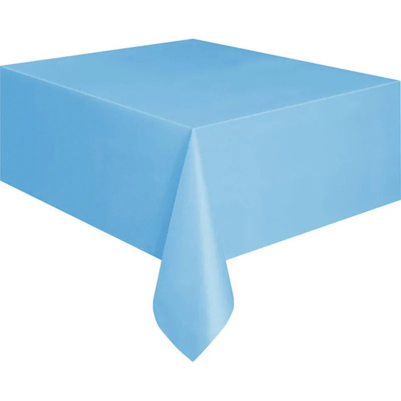 1pcs Disposable Plastic Rectangle Table Cloth Wipe Clean Party Red White Black Tablecloth Covers for Birthday Wedding Christmas