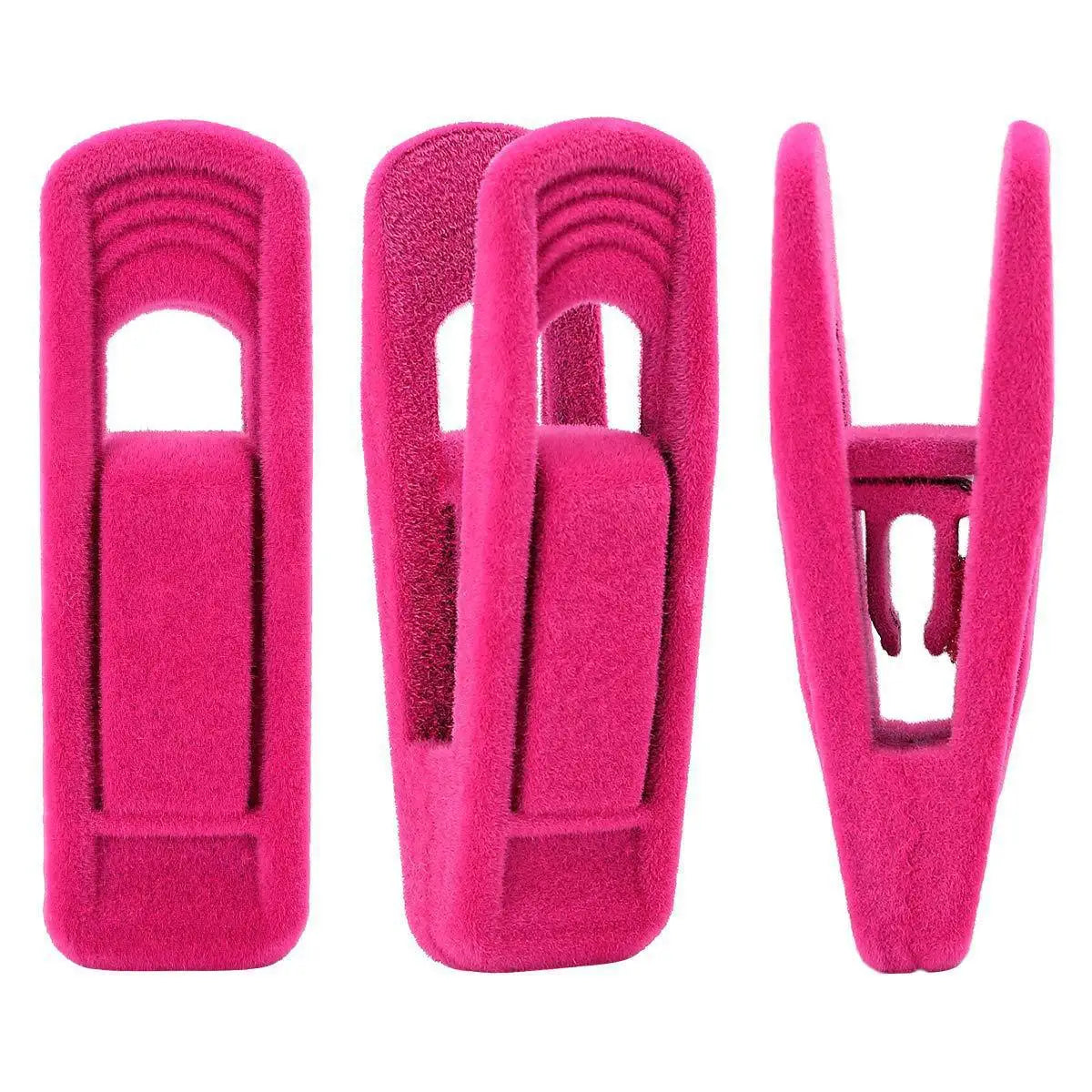 For Hordion 20/10Pcs Velvet Hangers Clips, Strong Finger Clip Non-Slip Pants Hangers, Light Pink,white,Gray,Magenta,Purple,Black