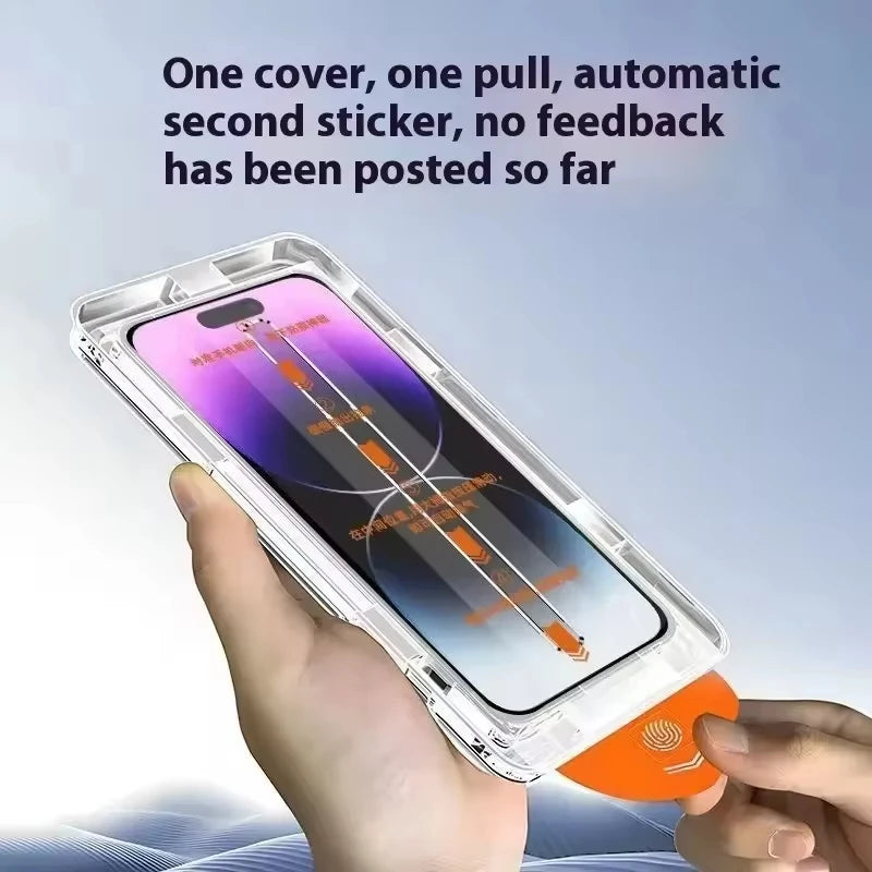 Oleophobic Coating Dust Free Easy Installation Screen Protector For iPhone 16 15 14 13 12 11 17 Pro Max 17 Air XR X XS 7 8 Plus