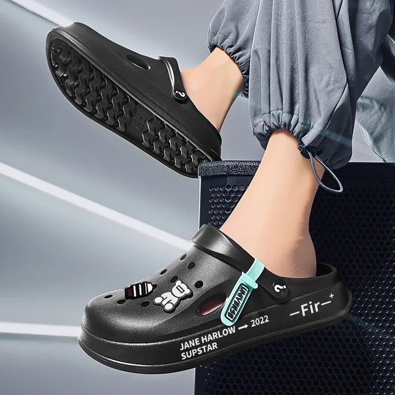 Men Women slippers High Quality EVA Soft Thick Soled Slippers Fashion Wear Slippers Home Sandals Men's Beach Shoes