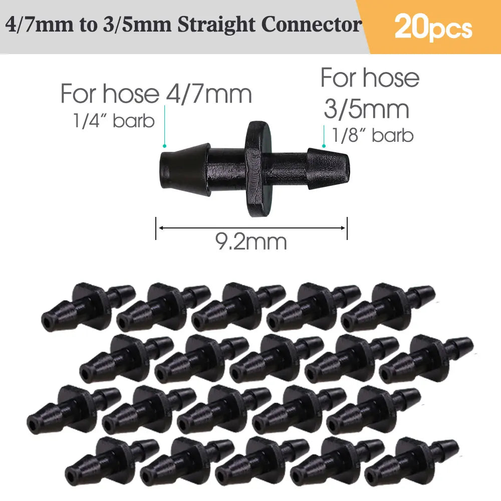 2L 4L 8L Dripper Irrigation 3/5mm Hose 2/4-Way Connector Water Splitter Emitter Drip Arrow Micro Drip System Garden Accesorries