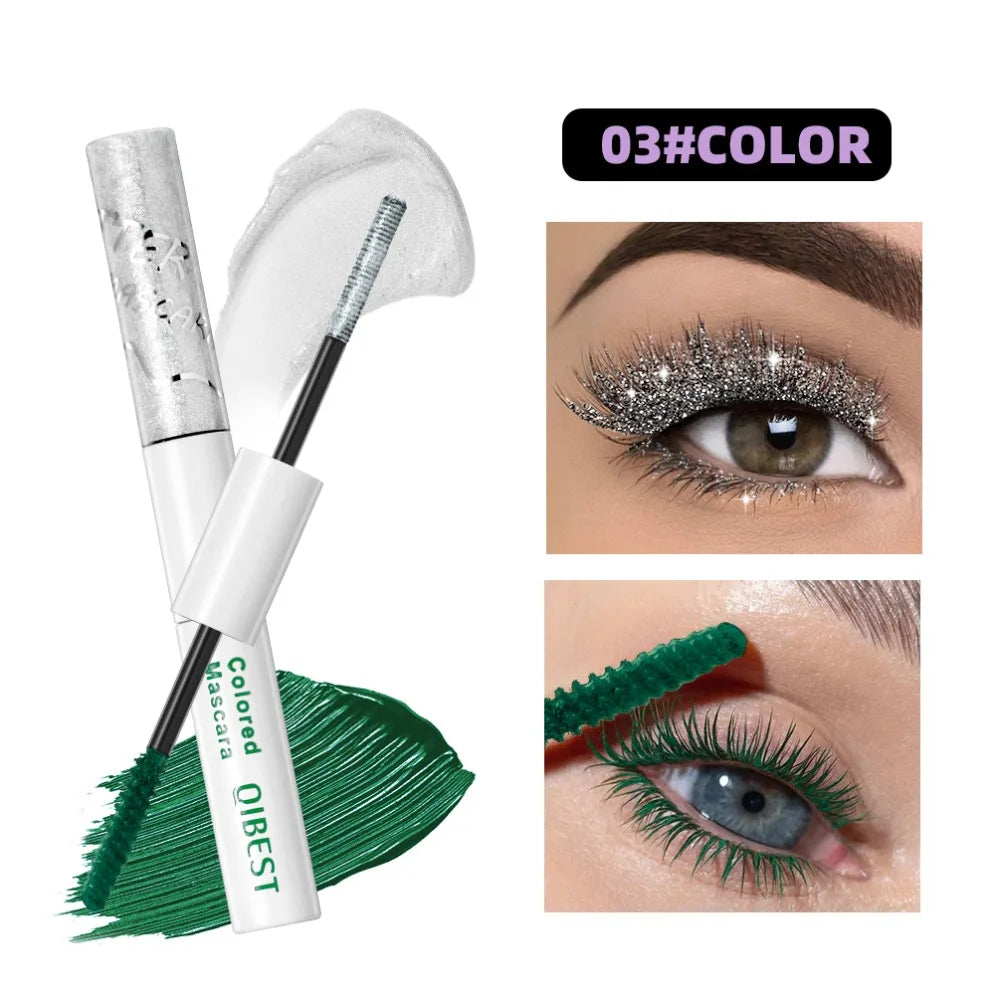 Double Head 2 IN 1 Mascara Silk Fiber Lash Mascara Volume Waterproof Lasting Non-Smudging Thick Thin Curling Mascara Eyes Makeup