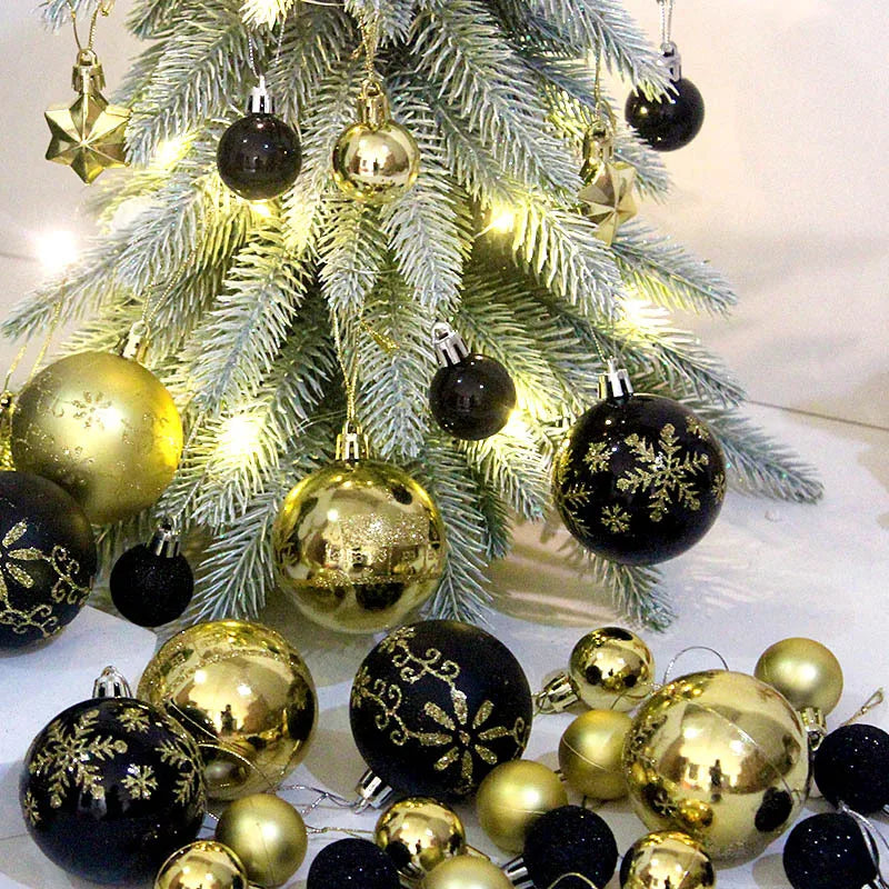 44Pcs 3/6CM Christmas Merry Balls Decoration Xmas Tree Hanging Ornament Party Home Room Decor Holiday Navidad New Year 2026 Gift