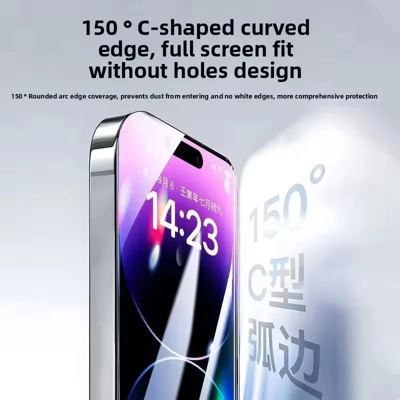 Oleophobic Coating Dust Free Easy Installation Screen Protector For iPhone 16 15 14 13 12 11 17 Pro Max 17 Air XR X XS 7 8 Plus