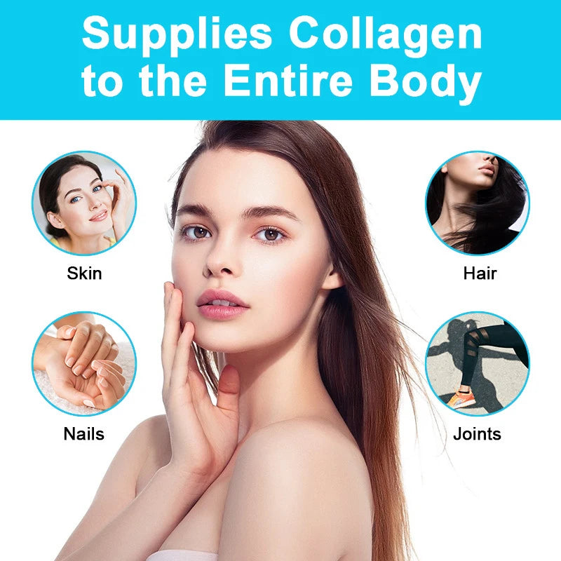 Multi Collagen Capsules with Biotin, Hyaluronic Acid - Type I, II, III, V, X - for Men & Women - Hair, Skin, Nails Beauty