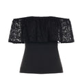 [RUOKE] Sexy Off Shoulder Lace Crop Top Women Ruffle Blouse Summer Slash Neck T-shirt Slim Fit Tube Top Going Out Party Date Y2K