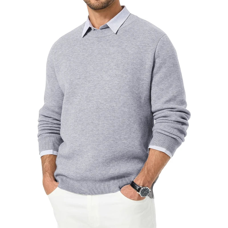 Animal Game Men's Woolen Knit Sweater Crew Neck Casual Pullover Knitwear Autumn Classic Soft Cold Blouse Winter Warm Streetwear