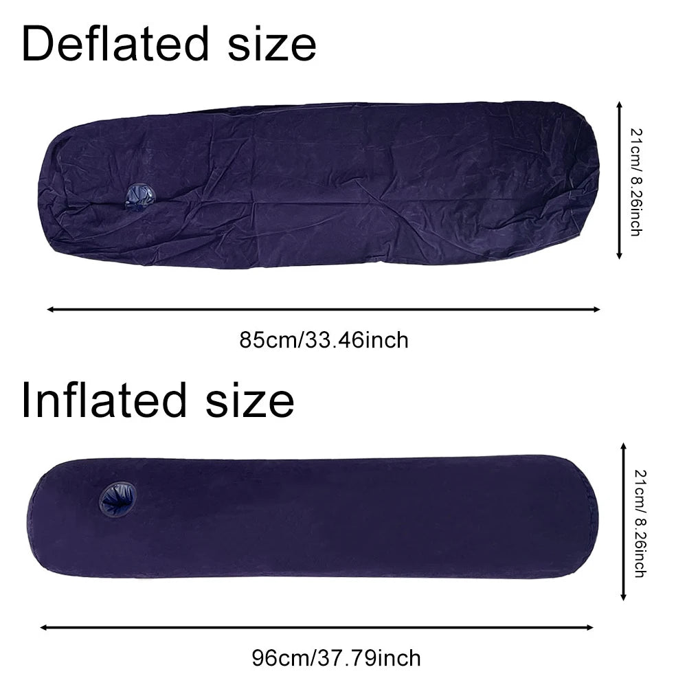 Inflatable Cylinder Pillow - Car Neck Pillow, Seat Support, Orthopedic Neck Support for Travel, Office & Home