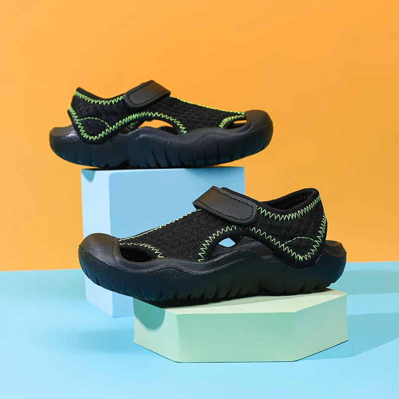 Summer Brand Breathable Sport Sandals for Boys Casual Children Toddler Beach Shoes Girls Soft Sole Comfortable Beach Sandals
