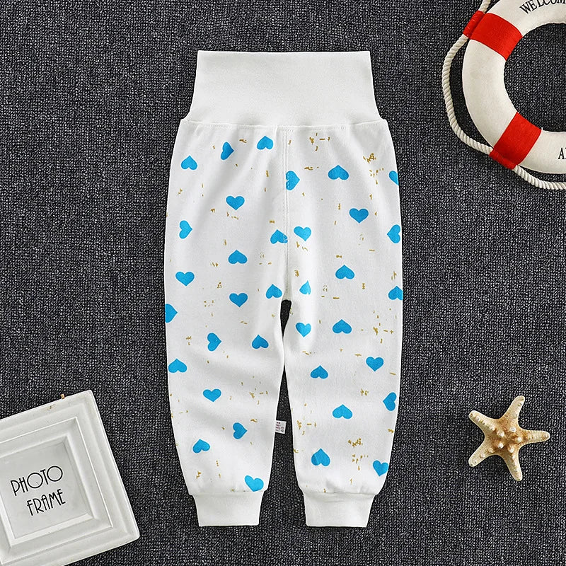 2023 Autumn Spring Newborn Baby Pants Girl Boy High waist Leggings Cotton Clothes Toddler Trousers Clothing Infant Kids PP Pants