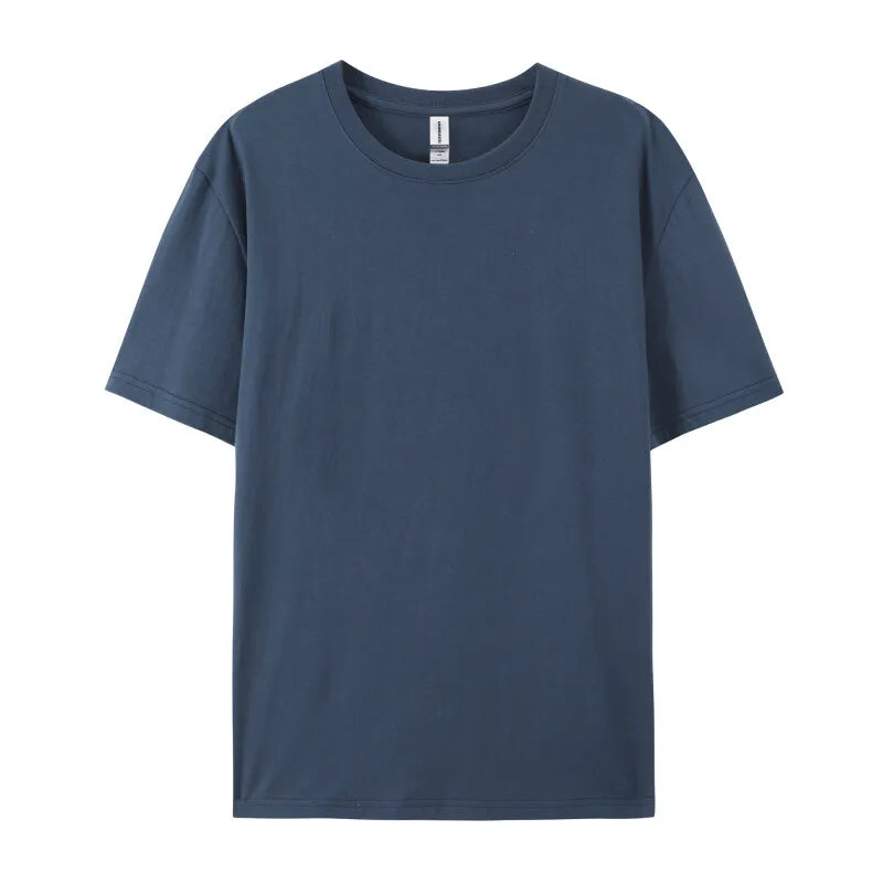 Free printing 180Gsm 100% Cotton Short Sleeve Tops Tee  Custom Order Choice Yourself Unisex O-Neck Men T-Shirt Plus Size S-6XL