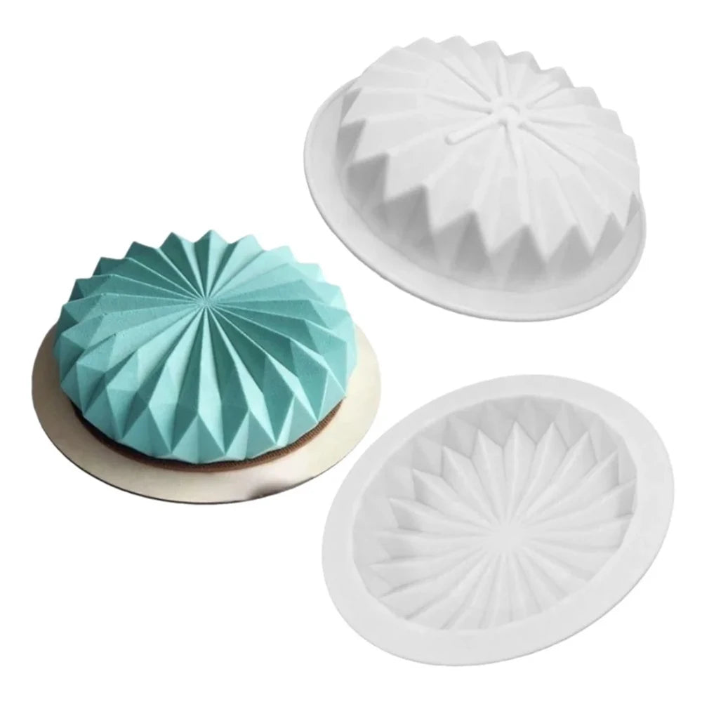 Silicone Cake Mold Lace Round Cake Pan Chocolate Biscuit Mold Reusable Handmade Candy Jelly Pudding Mold Kitchen Baking Tools