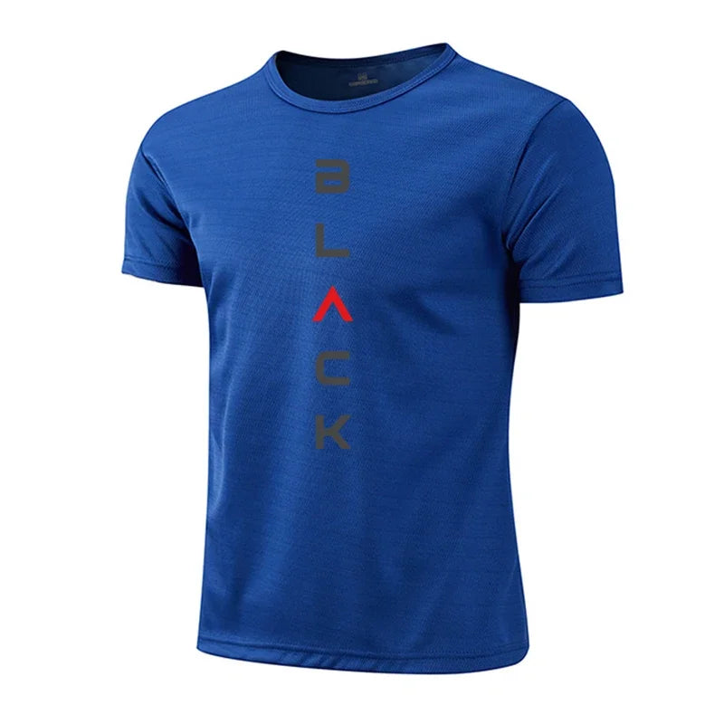 2026 Brand New Men Exercise Trainning T-shirt Cool Marathon Tees Summer Male Gym Outdoor Fitness Running Short Sleeved Top