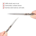 1Pcs Leopard Lash Tweezers Stainless Steel Superhard Tweezer 3D Volume Accurate Anti-Static Eyelash Extension Clip
