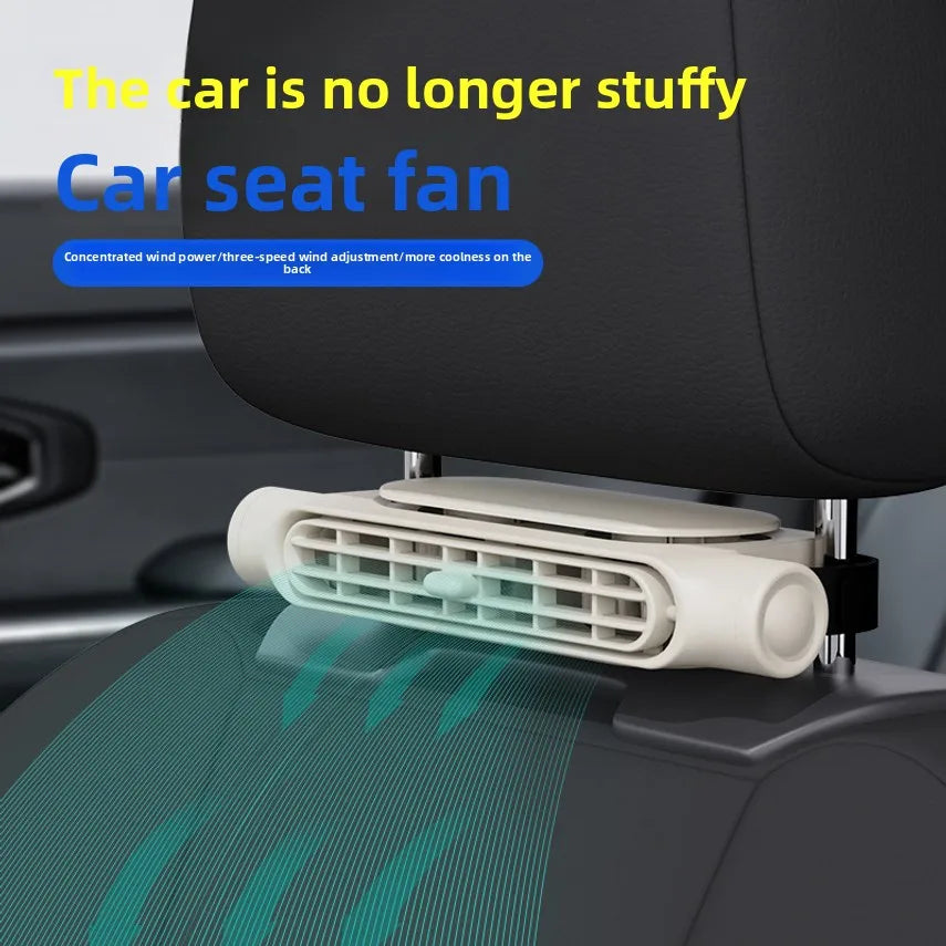 New Cross-border Car Seat Fan, Powerful Car Cooling Fan, Usb-powered Small Fan For The Back Of The Car Seat