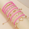 1 set of new Valentine's Day stacked rice bead love bracelet set suitable for gift giving