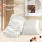 Satin Decorative Pillowcases for Hair Protection Elastic Band Cushion Covers Luxury Silky Fabric Travel Beddingroom Pillow Cover